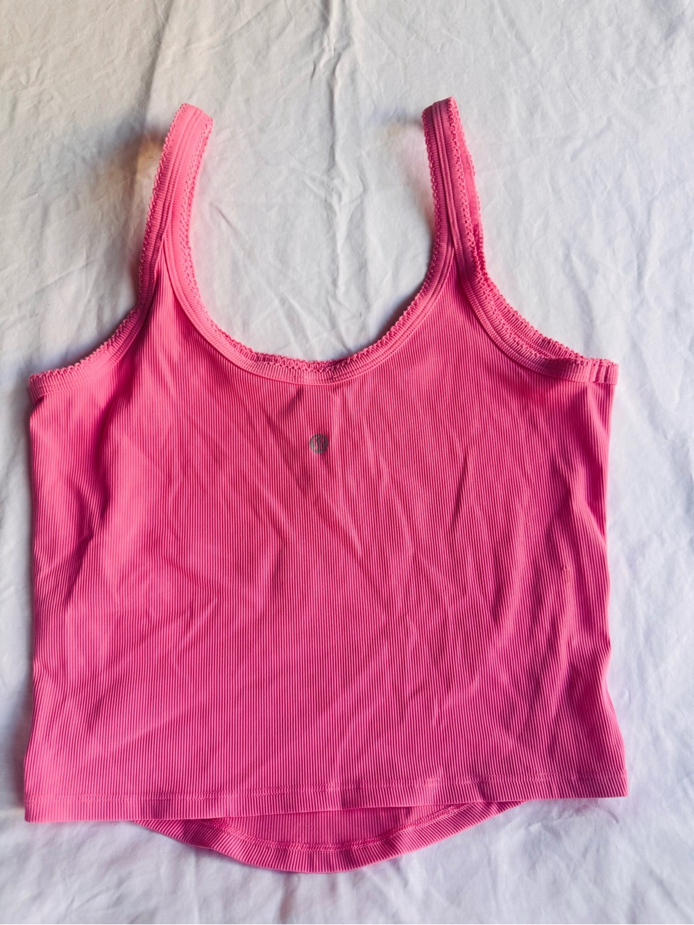 lululemon athletica Pink Ribbed Scoop Tank